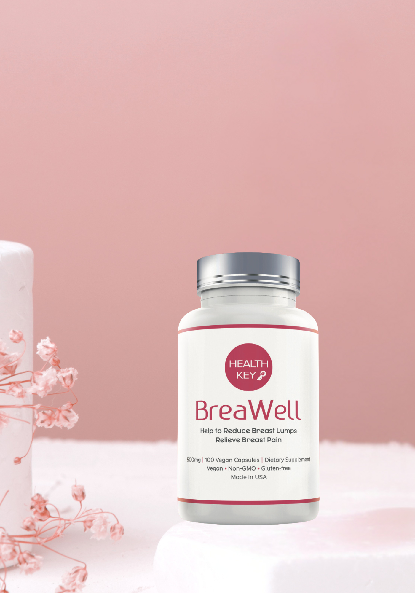 Healthkey BreaWell Herbal Supplement Bottle 500mg