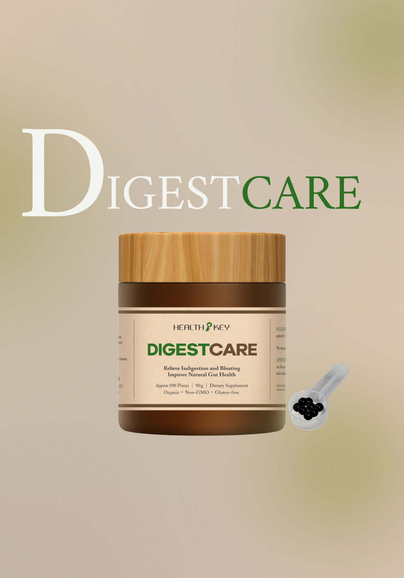 Healthkey DigestCare Herbal Dietary Supplement 500 Pills 90g