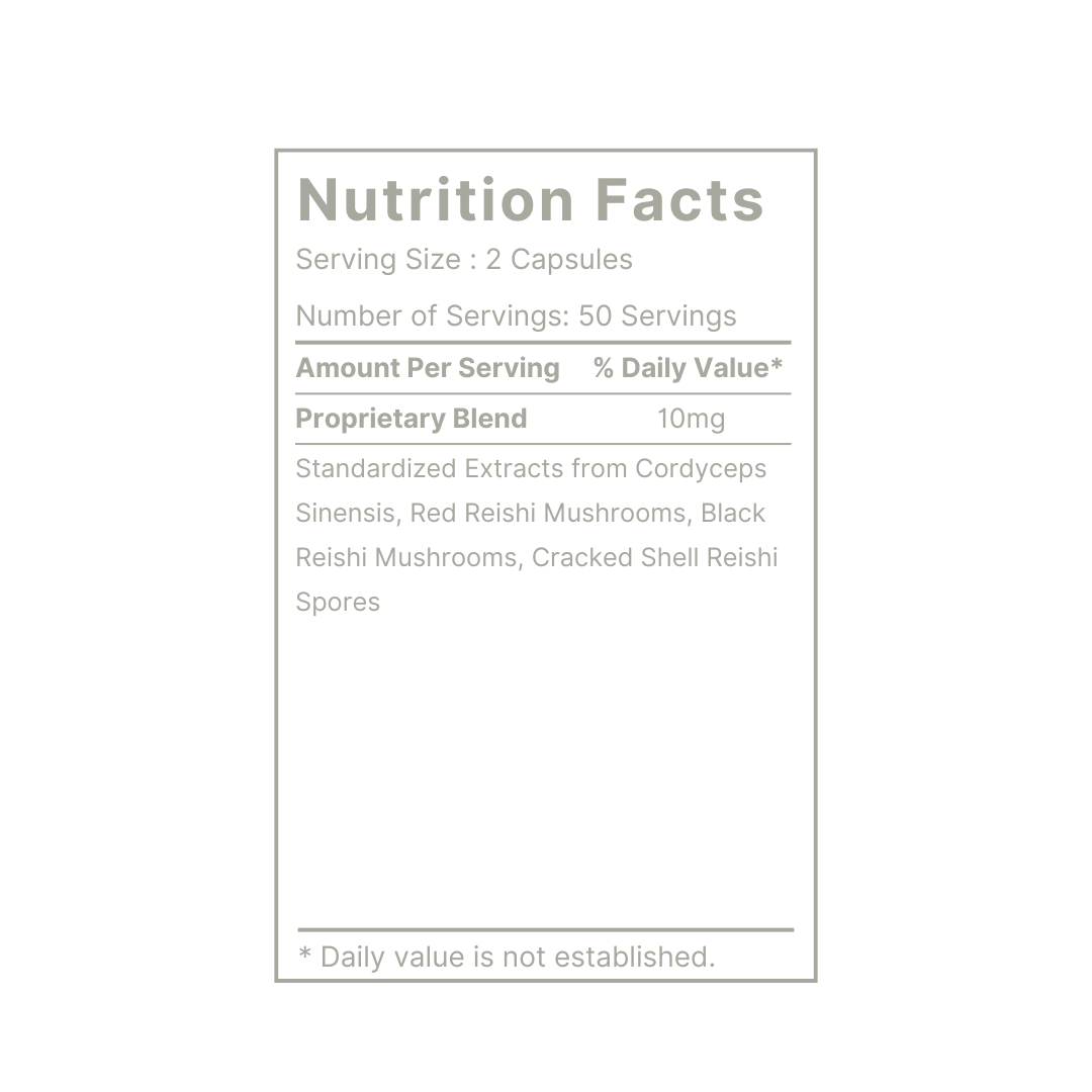 A white background with a detail of nutrition fact breakdown of Healthkey ImmuWell