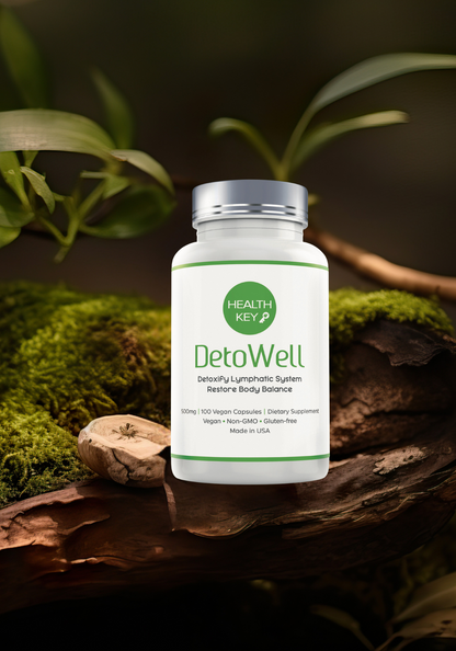 Healthkey DetoWell Herbal Supplement Bottle 500mg