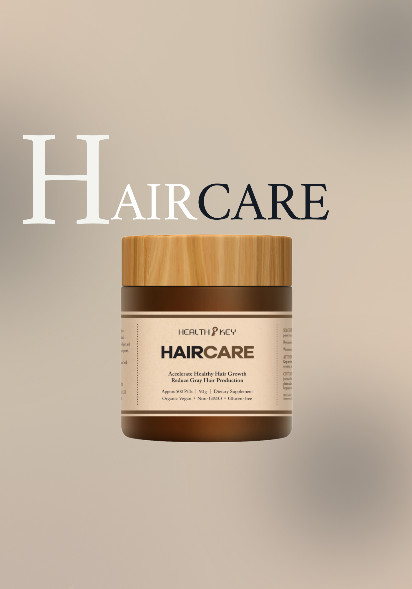 Healthkey HairCare Herbal Dietary Supplement 500 Pills 90g
