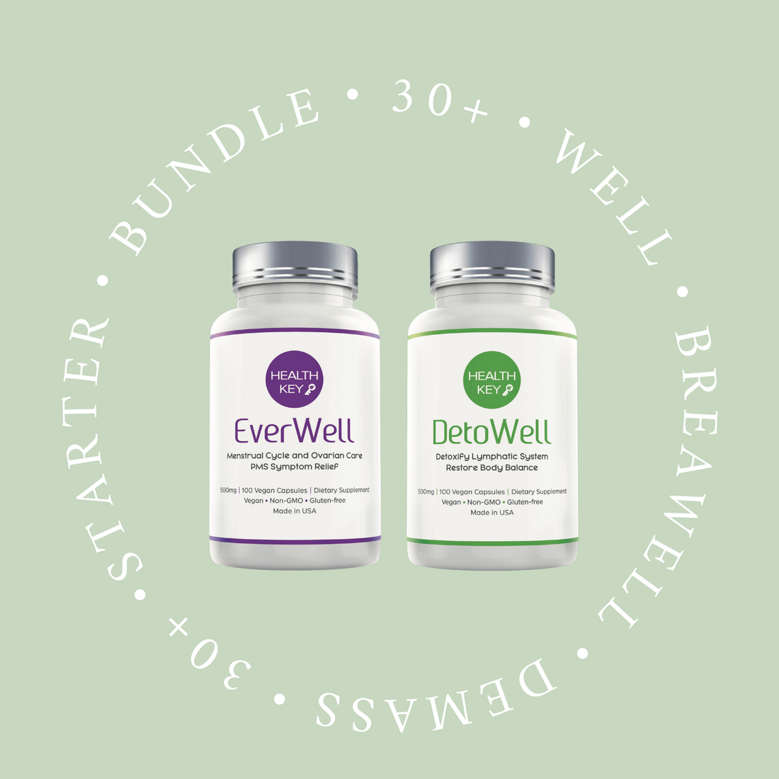 Two supplement bottles labeled &