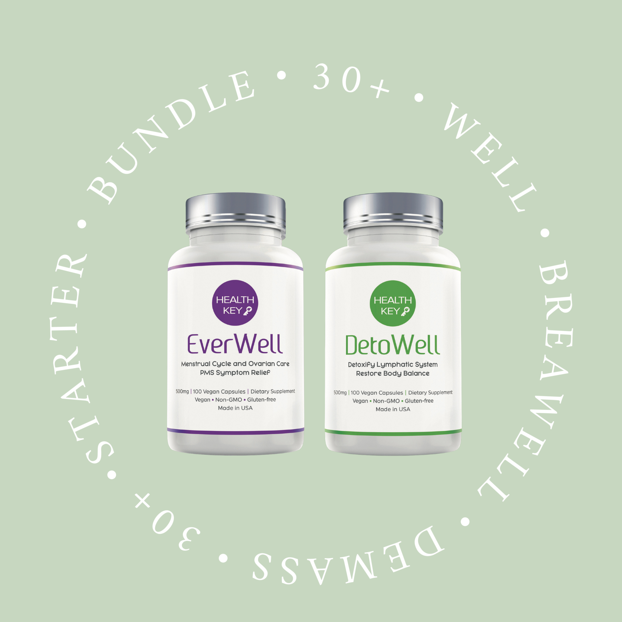 Two supplement bottles labeled &