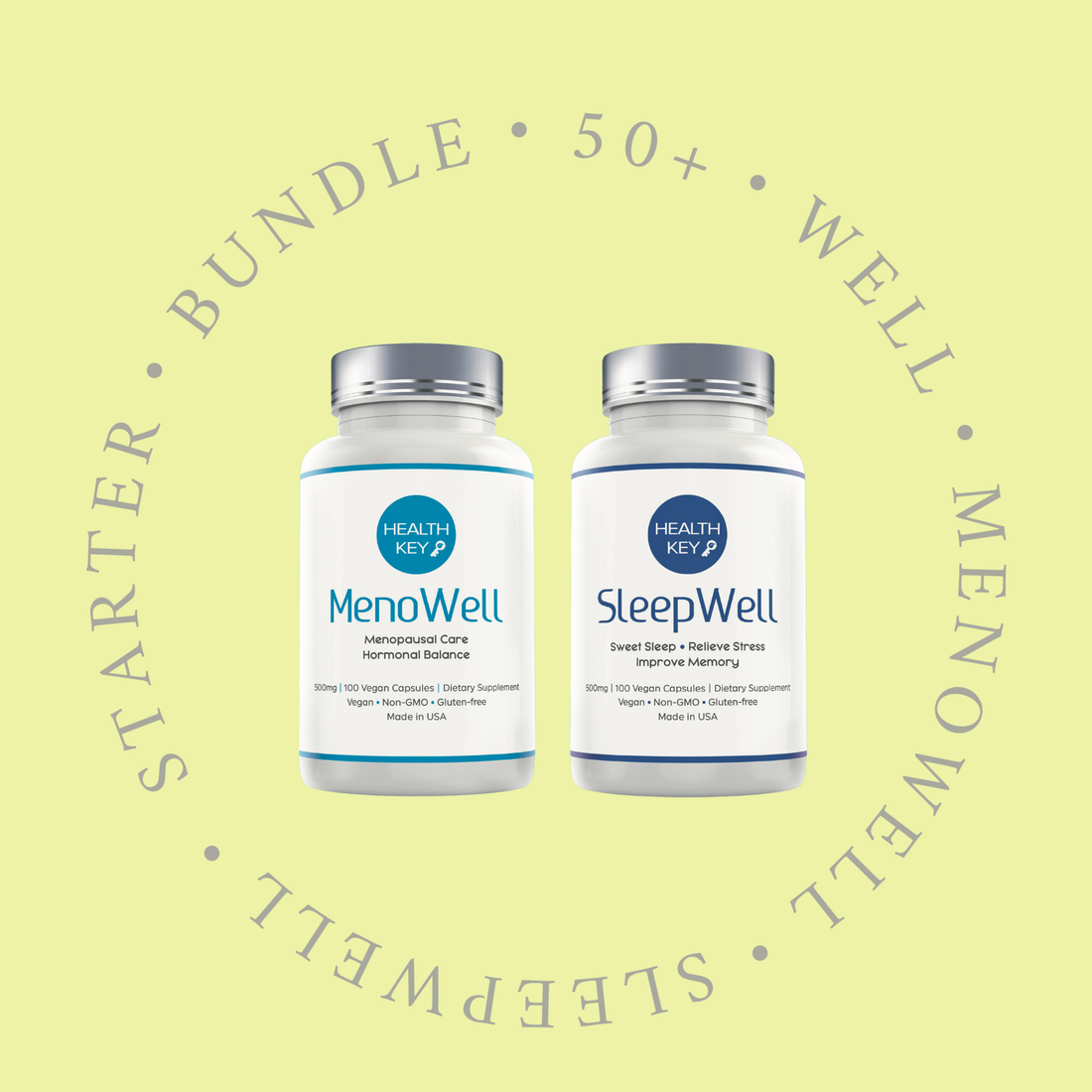 Two supplement bottles labeled &