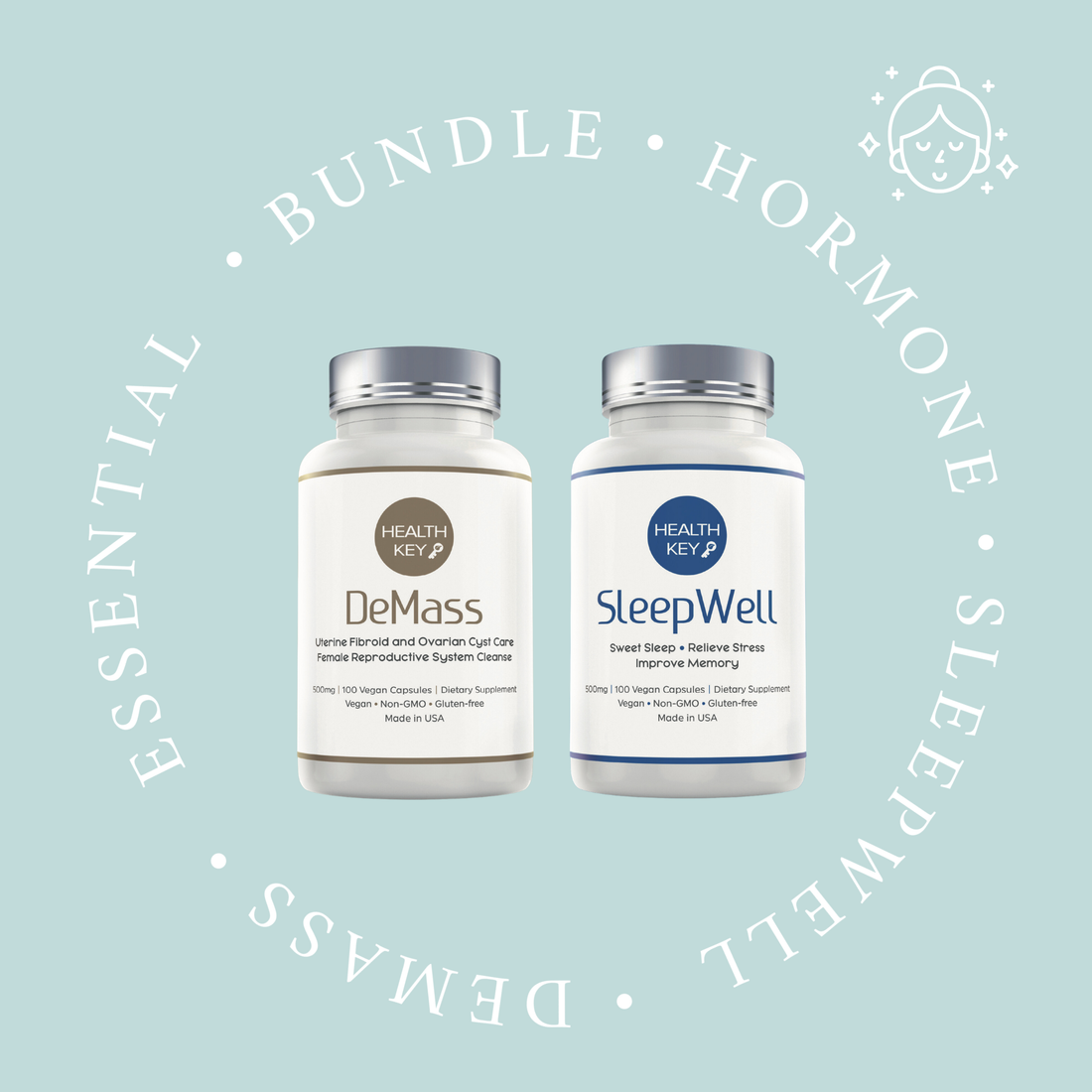 Two supplement bottles labeled &